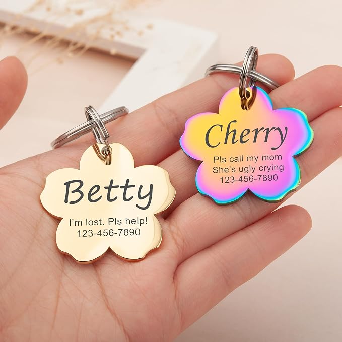 Anavia Personalized Pet ID Tags, Stainless Steel Glossy Laser Engraved Dog Cat - Image 6