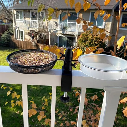 2pcs Plastic Round Bird Feeders Bowls, Wild Birds Seed Feeder Tray Bird Bath - Image 8