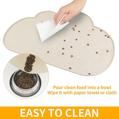 Ptlom Silicone Pet Feeding Mat for Dogs and Cats, High-Lips Pet Placemat - Image 6