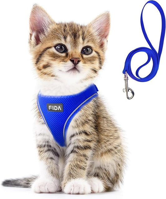 Fida Cat Harness and Leash Set for Walking Kitten and Puppy, Escape Proof by Fida