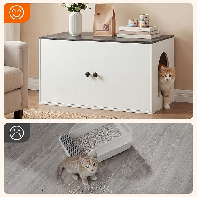 HOOBRO Cat Litter Box Enclosure, Hidden Litter Box Furniture - Image 7