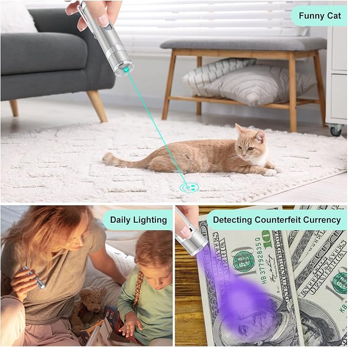 TBTeek Cat Toy, Unique Green Light, 7-in-1 Modes, 5 Fun Patterns, USB Charging - Image 6