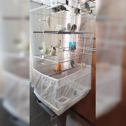 Birdcages Mesh Net Skirt Cover Reusable Stretchy Bird Cage Seed Catcher 35CM - Image 3