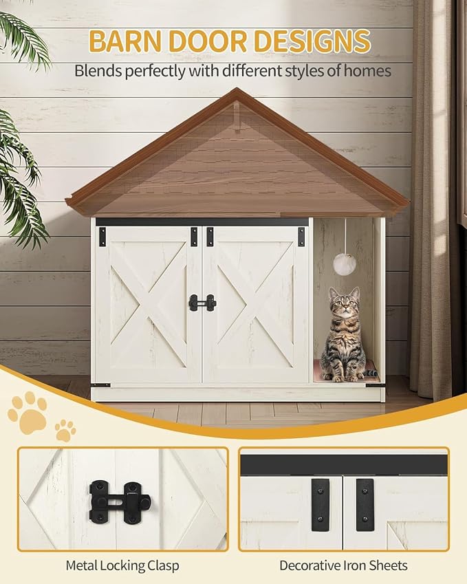 Cat Litter Box Enclosure, Hidden Litter Box Cabinet Furniture - Image 6