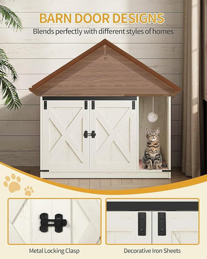 Cat Litter Box Enclosure, Hidden Litter Box Cabinet Furniture - Image 6