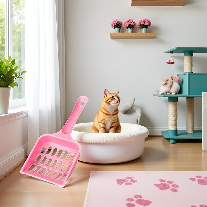Pink Cat Litter Scoop, Tray - Image 2