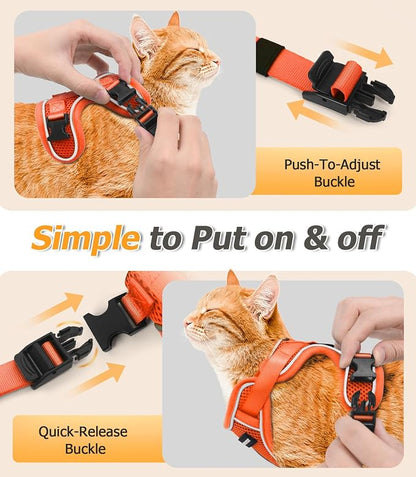 Halypet Cat Harness and Leash Set Escape Proof Adjustable Cat Leash Comfortable - Image 8