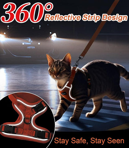 Cat Harness and Leash for Walking Escape Proof Soft Adjustable Cat Leash - Image 6