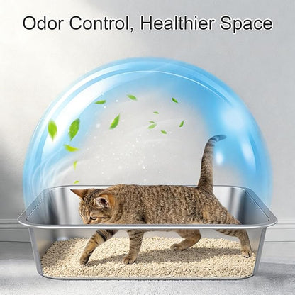Large Stainless Steel Litter Box - Image 3