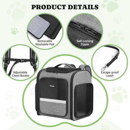 Pawtners Dog Backpack Carrier Large Pet Carrier Backpack - Image 2