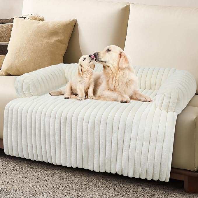 Wn's Day Luxurious Dog Couch Bed, Washable Calming Dog Couch Cover, Removable by Unknown