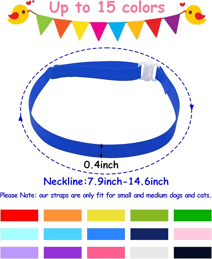PET SHOW 150 Pack Dog Bow Tie Straps DIY Extension Strap - Image 3