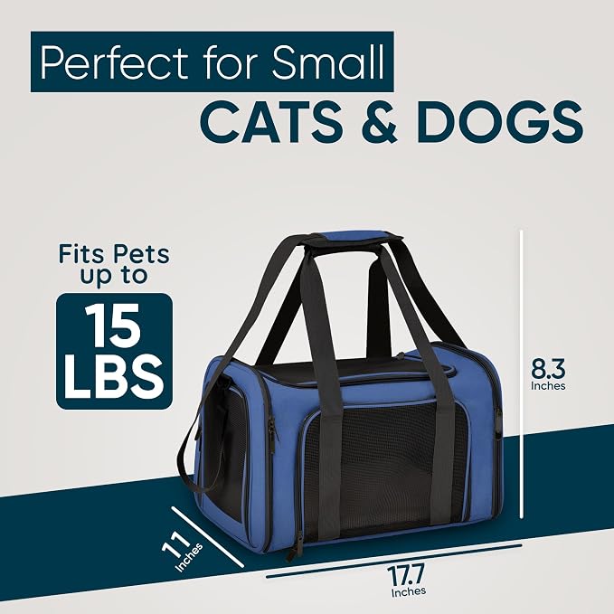 Pet Travel Carrier Bag – Airline Approved Soft-Sided Dog & Cat Carrier - Image 2