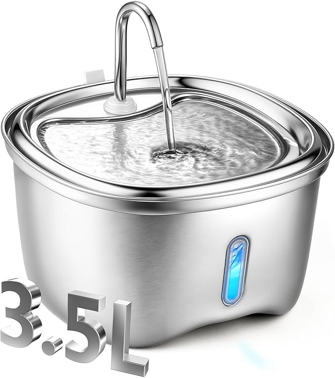 Cat Water Fountain Stainless Steel, 120oz/3.5l Water Fountains by Unknown