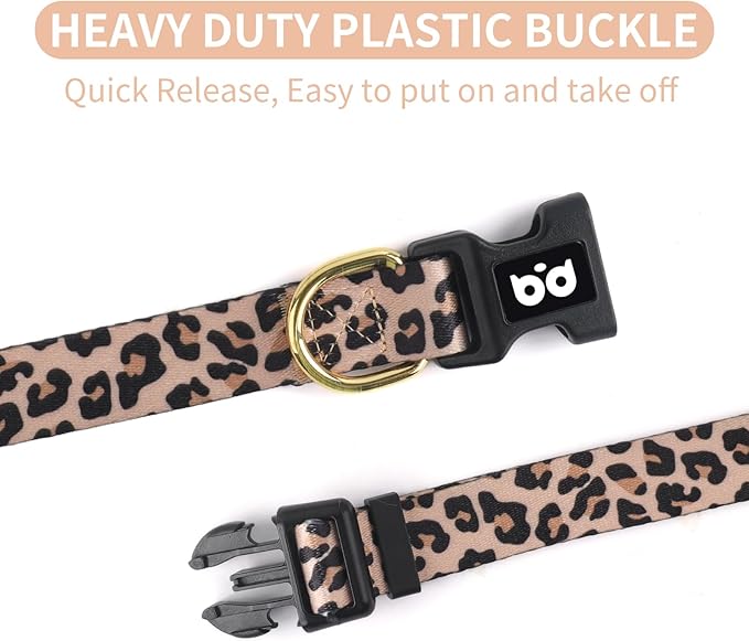 QQPETS Adjustable Soft Dog Collar: Print Flower Pink Multicolor Cute Patterns - Image 3