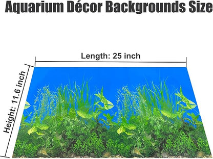 Fish Backgrounds Paper Double Sides Undersea Aquarium Background Poster - Image 5