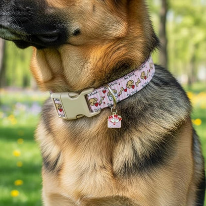 Pink Dog Collar, Girl Dog Collar - Image 5