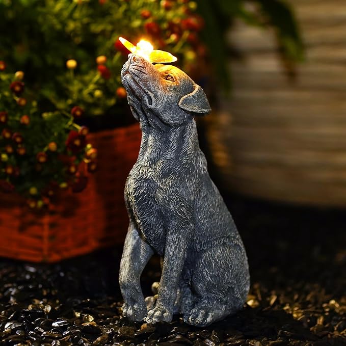 Garden Statue Dog Figurine Decor – Outdoor Decoration by Fashionoda
