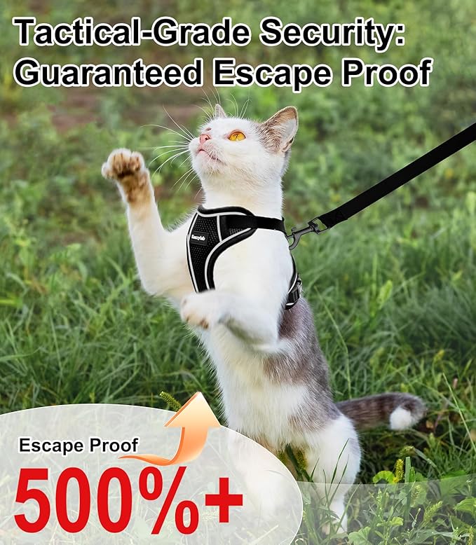 Cat Harness and Leash for Walking Escape Proof Soft Adjustable Cat Leash - Image 2