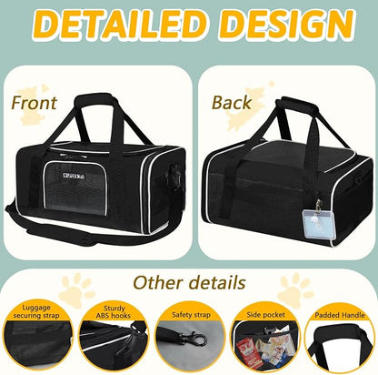 Petskd Pet Carrier 17x13x9.5 Southwest Airline Approved, Pet Travel Carrier Bag - Image 8