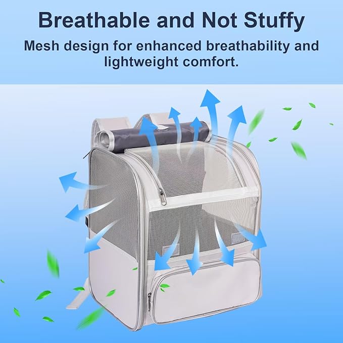 Pesen Cat Backpack Carrier, Breathable & Foldable Pet Carriers - Image 3