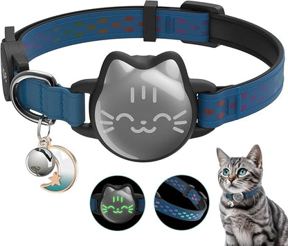 Waterproof Airtag Cat Collar, Breakaway Cat Airtag Collar by typecase