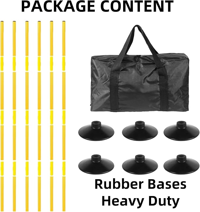 6 Pcs 5 FT Adjustable Agility Training Poles - Image 4