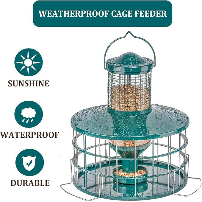 Upgraded Caged Bird Feeders Squirrel-Proof, Flexible Adjustment of Grille Size - Image 3