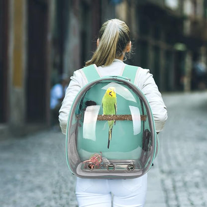 Bird Backpack Carrier with Perch, Portable Wild Bird Travel Cage Bag, Parrot - Image 8