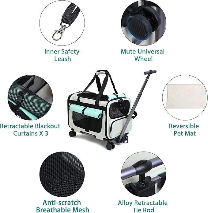 Expandable Pet Carrier with Wheels - Image 2