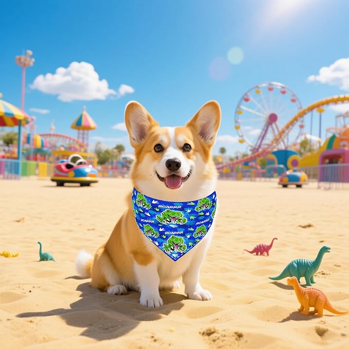30 Pcs Dinosaurs Dog Bandanas for Small Dogs Medium Stitch Dog Bandana Bulk - Image 7