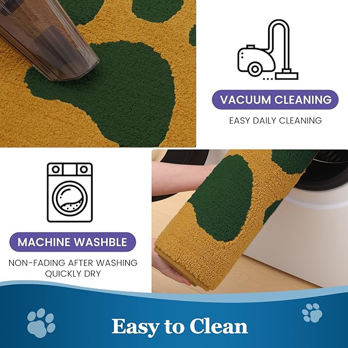 Buganda Dog Door Mat for Muddy Paws, Absorbent Dirt Trapper Washable Indoor - Image 7