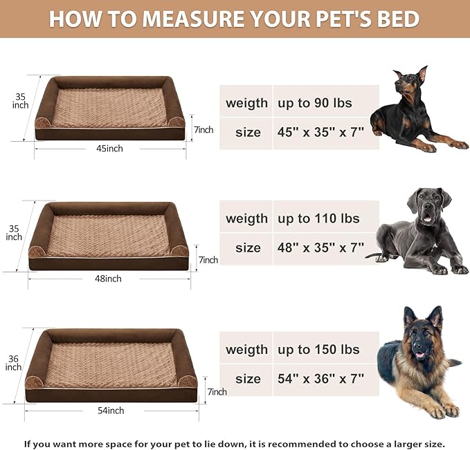 BFPETHOME Dog Beds for Large Dogs, Orthopedic Dog Bed for Medium Large Dogs - Image 6