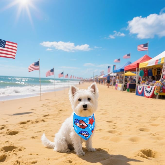 30 Pack 4th of July Dog Bandanas Bulk - Image 7