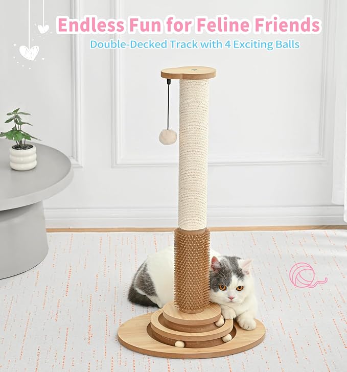 Made4Pets Cat Scratching Post Premium Sisal Cat Scratcher Kitten Toys - Image 9