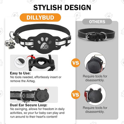 Airtag Cat Collar Breakaway, Reflective Kitten Collar - Image 8