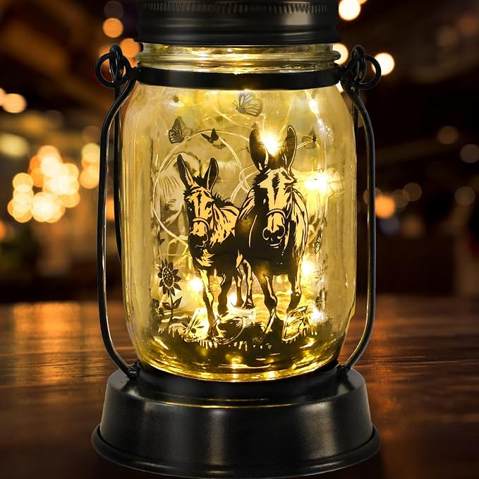 kyoryuger Donkey Gifts for Women/Men Donkey Solar Lanterns Mom Birthday Burro - Image 8
