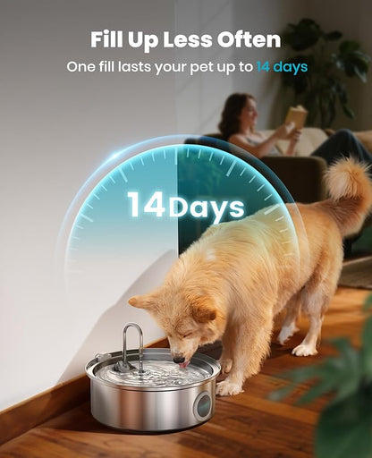 oneisall Dog Water Fountain, 7L/230oz/1.8G Quiet Dog Fountain Water Bowl - Image 3
