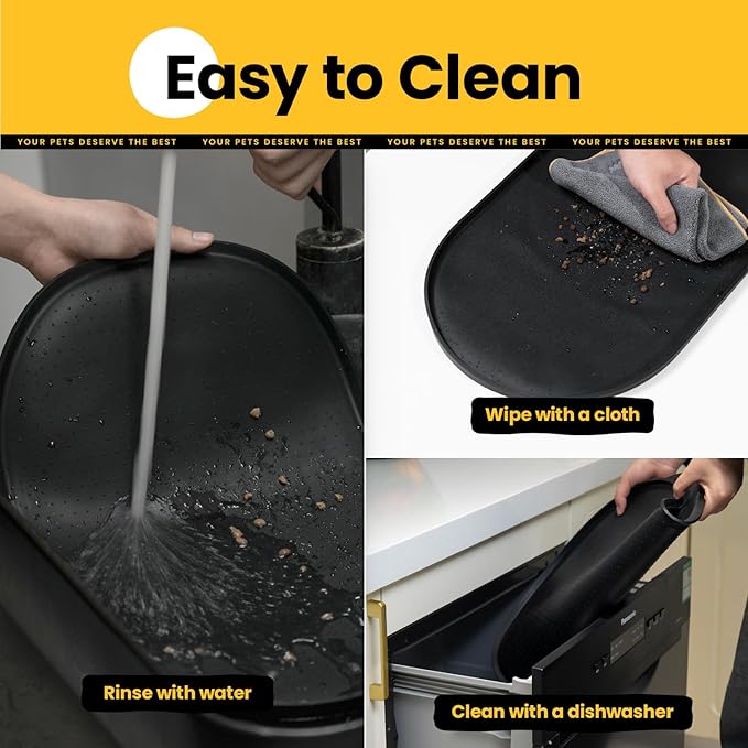 Dog Food Mat, Raised Edges Pet Food Mats - Image 6