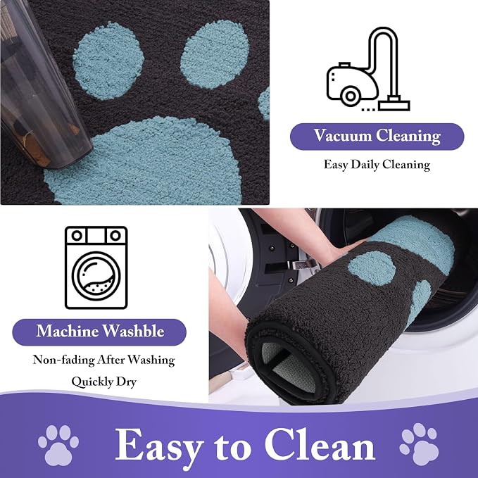 Buganda Dog Door Mat for Muddy Paws, Absorbent Dirt Trapper Non Slip Indoor - Image 6