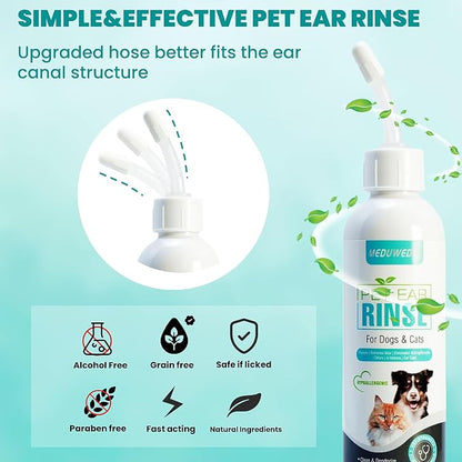 Dog Ear Cleaner, Dog Ear Care Liquid, Dog and Cat Ear Cleaner to Eliminates Ear - Image 5