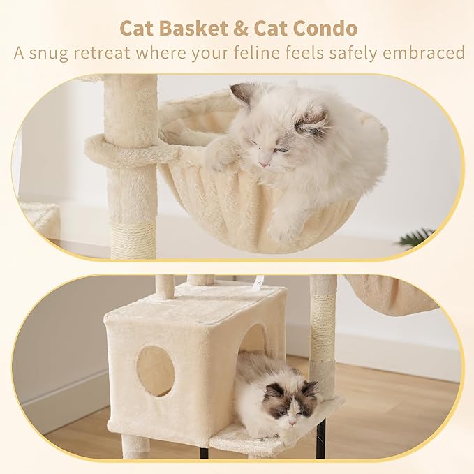 Heybly Cat Tree, 49.2 Inches Cat Tower - Image 4