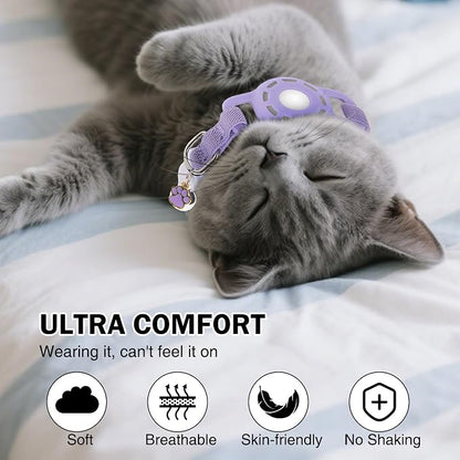 Airtag Cat Collar Breakaway, Stretchy Cat Tracker Collar - Image 7