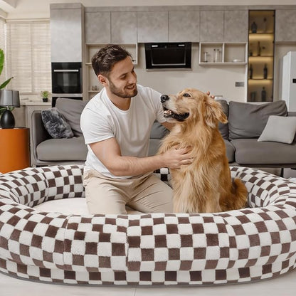 74"x50"x12" Human Dog Bed for Adults, Ultra Plush Waterproof Bean Bag Chair - Image 6