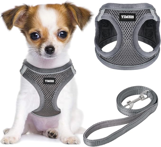 YIMEIS Dog Harness and Leash Set, No Pull Soft Mesh Pet Harness, Reflective by YIMEIS