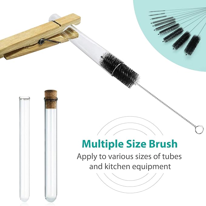 CiaraQ Bottle Cleaning Brushes, 8 Inch Nylon Tube Brush Set, Cleaner - Image 5