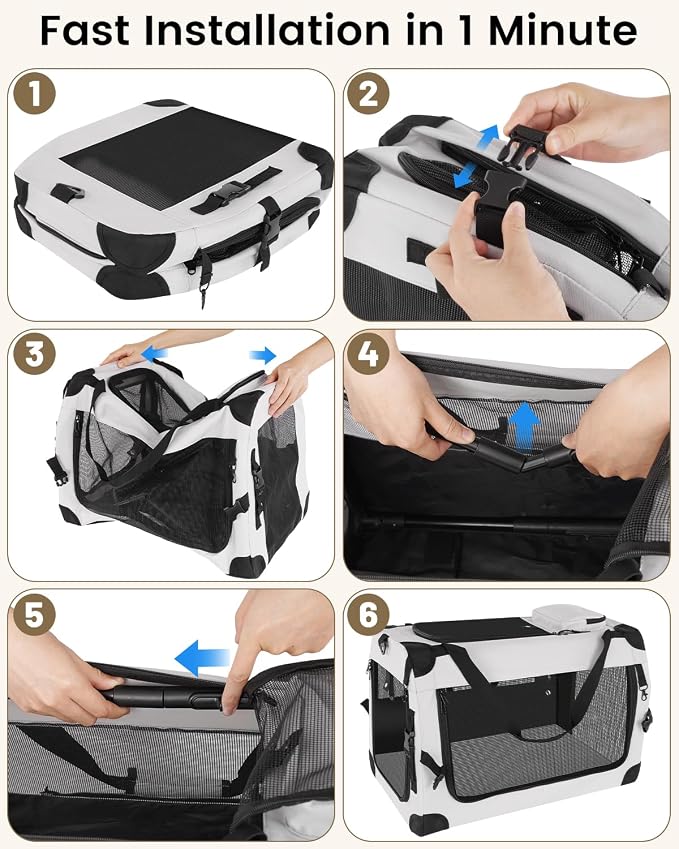 Extra Large Cat Carrier for 2 Cats, Portable Soft-Sided Pet Carrier for Small - Image 7