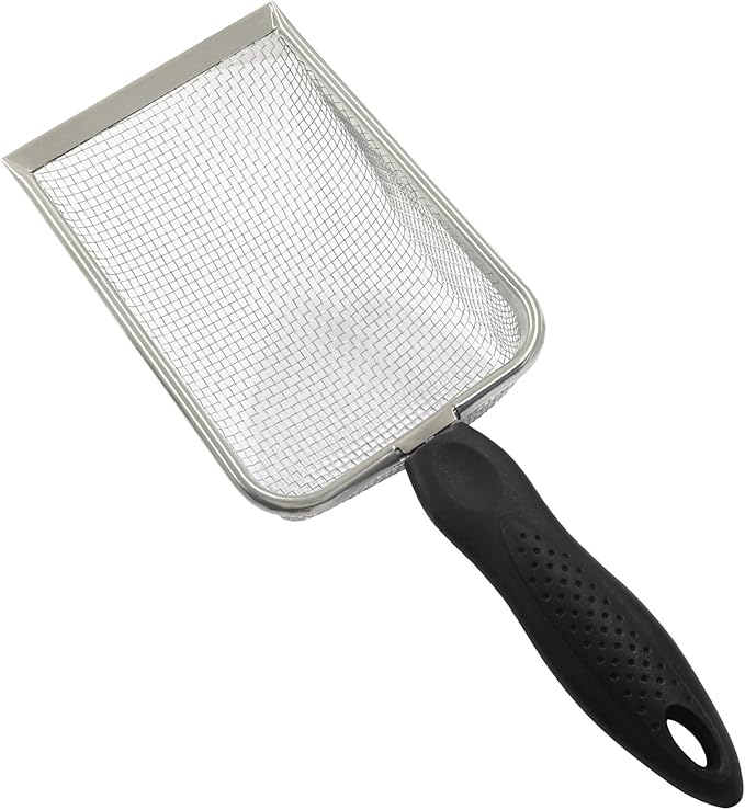 Murtenze Stainless Steel Cat Litter Scoop, Non-Stick Coated Metal Fine Sand - Image 2