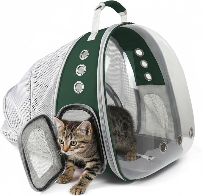 Cat Backpack Carrier, Back Expandable Pet Backpack by PETSWEET