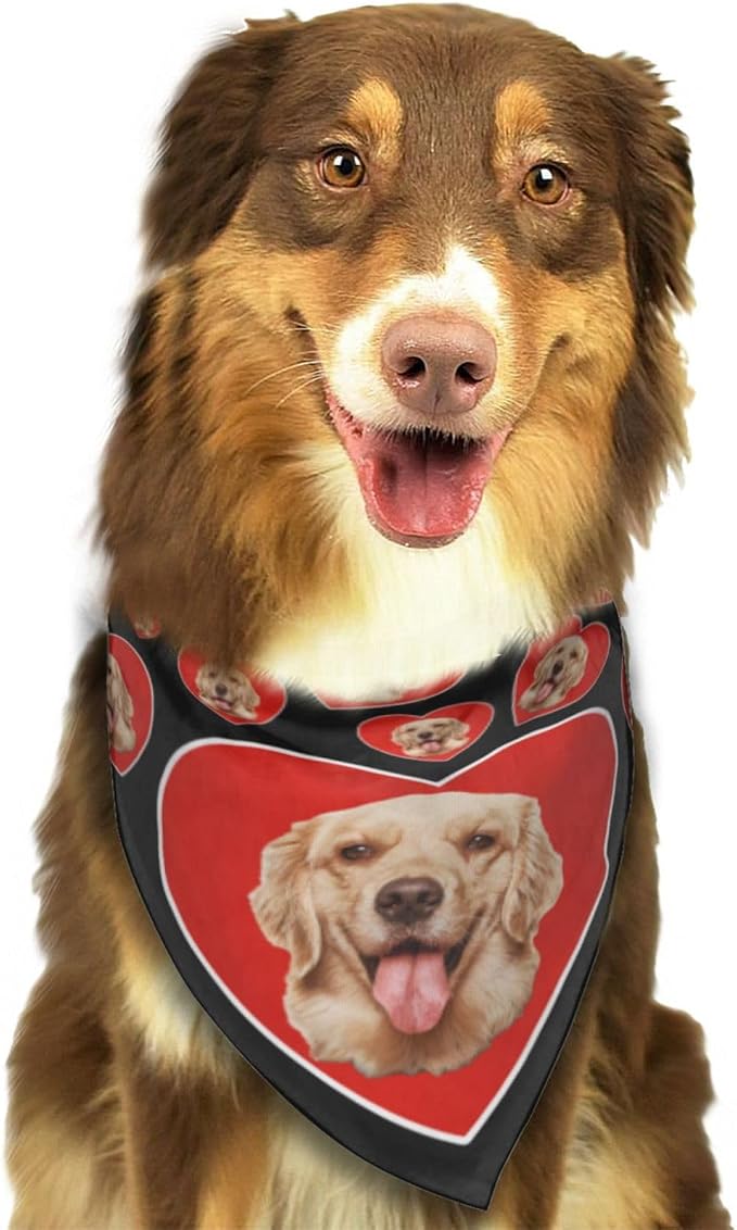 Custom Dog Bandana for Cat Dog Pet Add Your Design Personalized Neckwear - Image 3